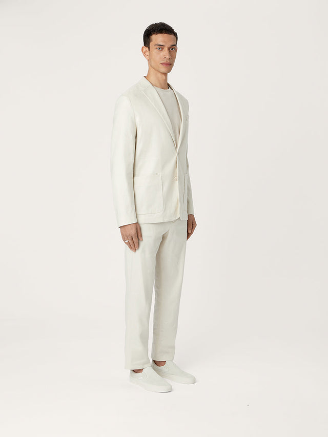 The Linen 24 Blazer || Ivory | Linen