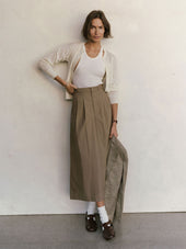 Paperweight Poplin Pleated Skirt