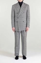 Umberto Trousers In Wool Glen Check