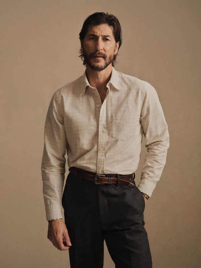Windowpane Plaid Wornwell One Pocket Shirt