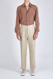 Vito Trousers In Linen Herringbone