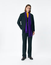 Single Pleat Barathea Wool Pant