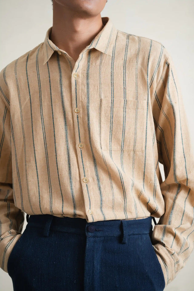 Camel Yarn-Dyed Lovers Shirt