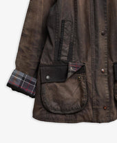 Barbour Re Loved Beadnell Waxed Jacket Size 12