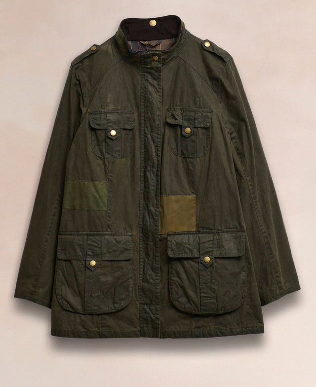 Barbour Re-Loved Defence Waxed Jacket - Size 18