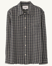 Reverse Tweed Snow Check - Blue