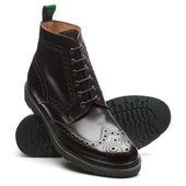 Brown Calf 6 Eye Derby Brogue Boot