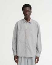 Ls Easy Work Shirt Fog Gray Featherweight Micro Ripstop Nylon