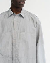 Ls Easy Work Shirt Fog Gray Featherweight Micro Ripstop Nylon