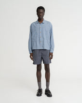 L S Sam Shirt Chambray White Yarn Dyed End On End Cotton