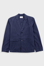 Lunar Blazer - Dark Navy Cotton Linen
