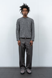 Zip Crewneck Melange