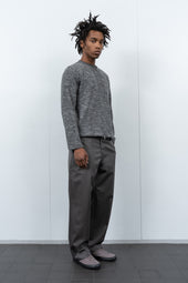 Zip Crewneck Melange