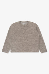 ZIP CREWNECK - GREY MELANGE