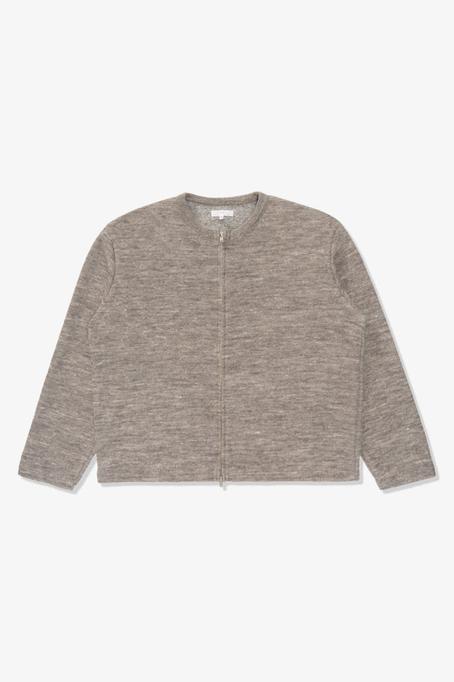 ZIP CREWNECK - GREY MELANGE