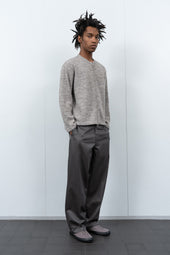 Zip Crewneck Grey Melange