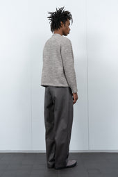 Zip Crewneck Grey Melange