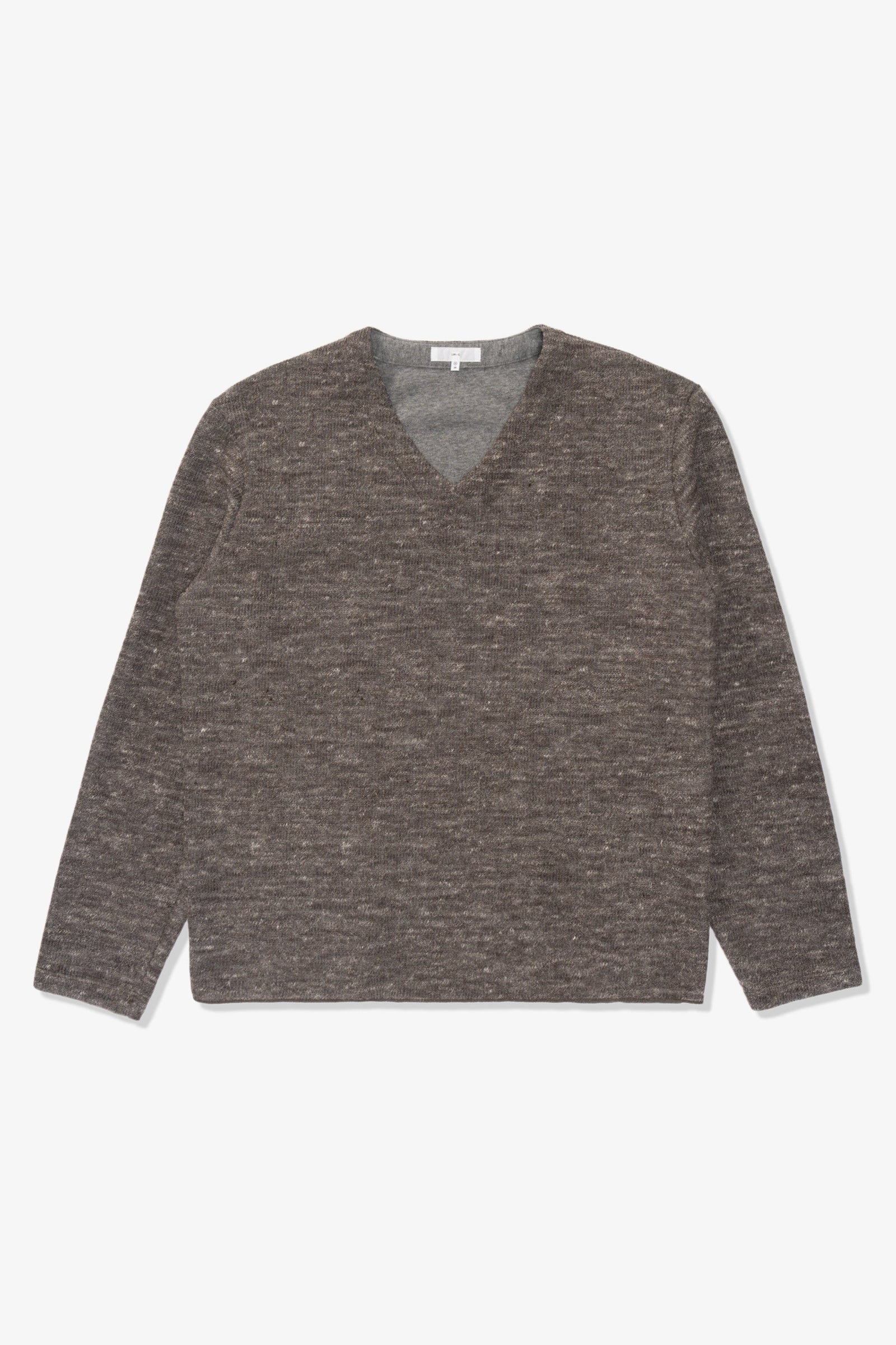 Linen Wool V Neck Melange