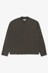 HIGH V-NECK T-SHIRT - ANVIL GREY/BLACK
