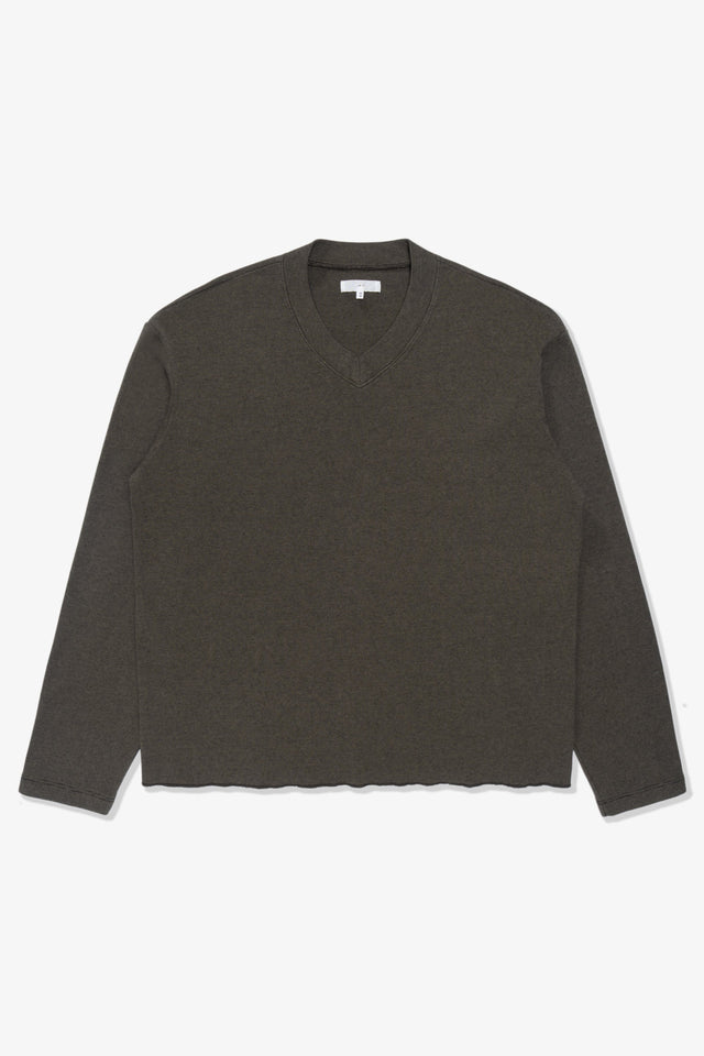 HIGH V-NECK T-SHIRT - ANVIL GREY/BLACK