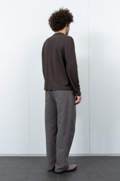 HIGH V-NECK T-SHIRT - TIMBER