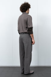 SUMMER WOOL POLO - BROWN CLAY