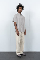 Lynn Poplin S S Shirt True Grey