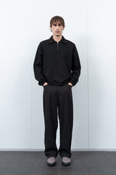 TOPPER 1/4 ZIP - BLACK