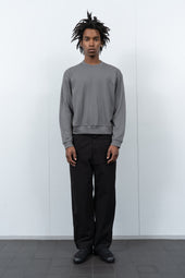 2-PLY GAUZE CREWNECK - PEWTER