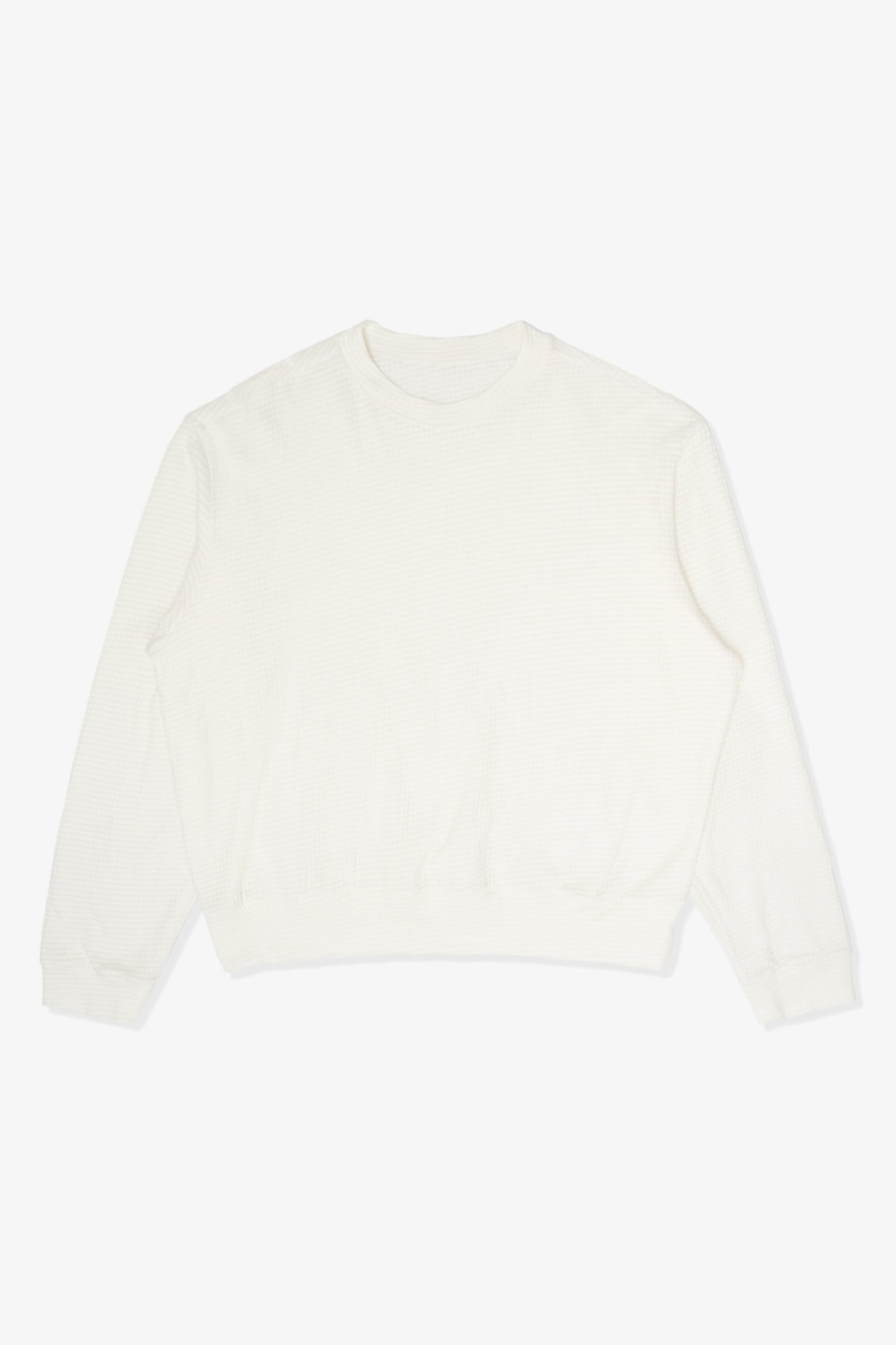 2-PLY GAUZE CREWNECK - WHITE