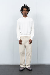 2-PLY GAUZE CREWNECK - WHITE