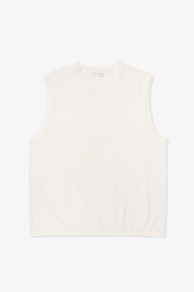 SLEEVELESS T-SHIRT - WHITE
