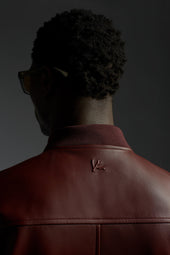 Light Leather Evolution Varsity Bomber