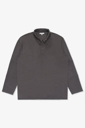 WOOL JERSEY POLO - SLATE GREY