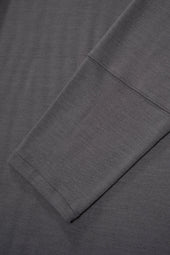 WOOL JERSEY POLO - SLATE GREY