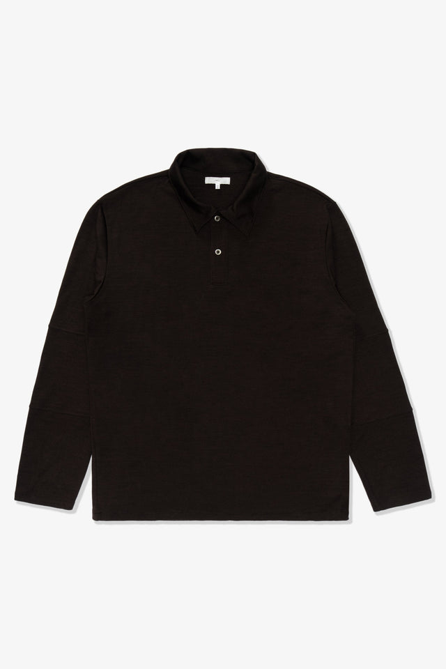 WOOL JERSEY POLO - WOODBERRY
