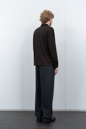WOOL JERSEY POLO - WOODBERRY