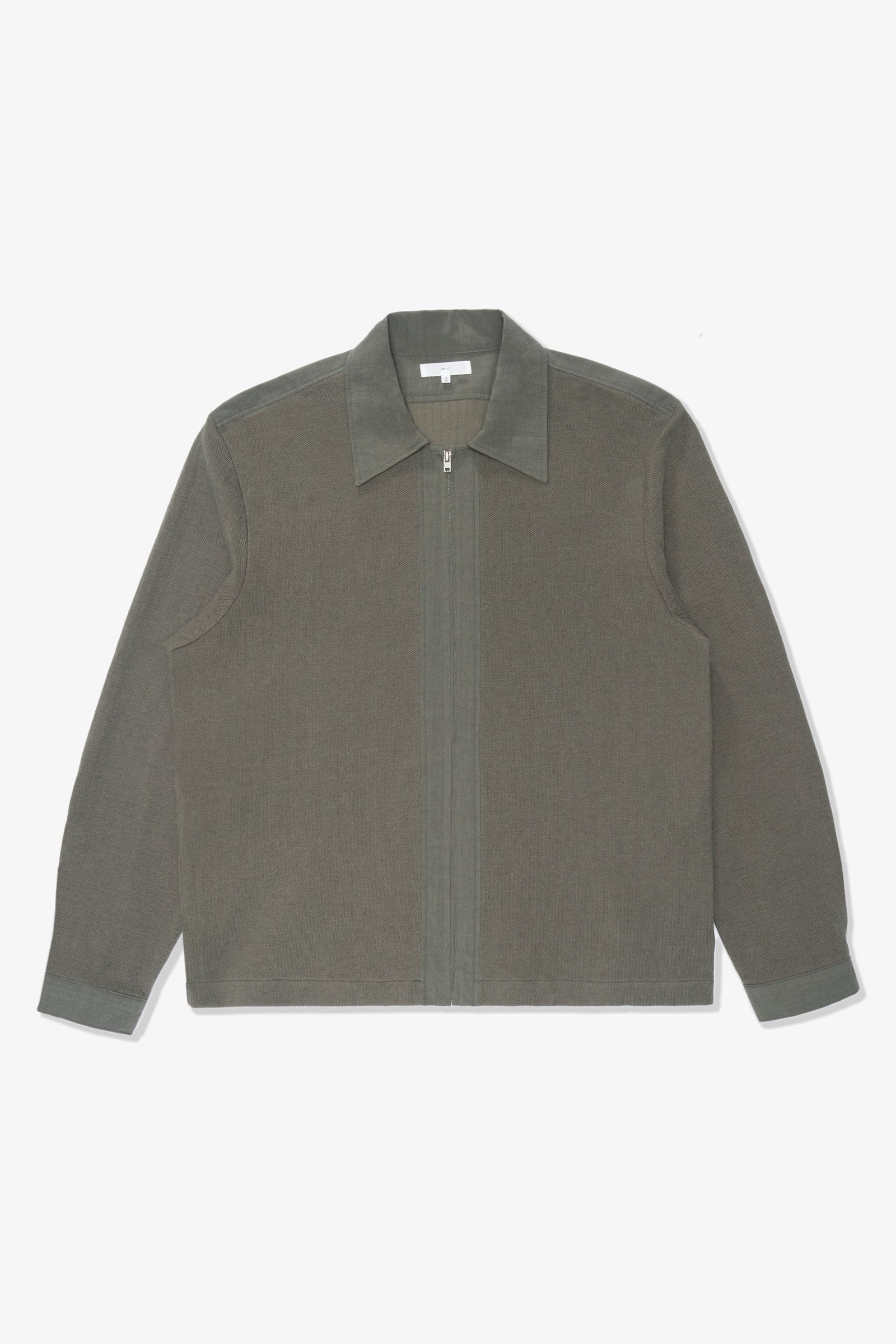 Double Knit Zip Shirt Dark Kelp