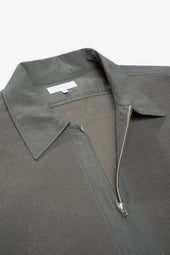 Double Knit Zip Shirt Dark Kelp