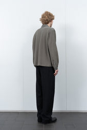 Double Knit Zip Shirt Dark Kelp