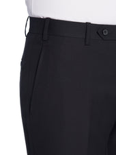 Black Natural Stretch Wool Trousers - Model 08 (SLIM)