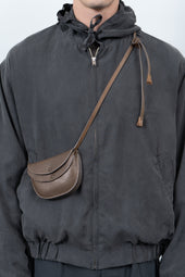 LW - C x KAPTAIN SUNSHINE LEATHER POUCH - BROWN PEBBLE