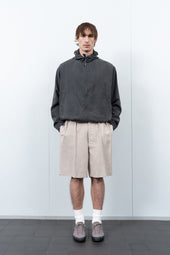 LW - C x KAPTAIN SUNSHINE COTTON LINEN SHORT - TAUPE