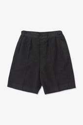 LW - C x KAPTAIN SUNSHINE COTTON LINEN SHORT - CHARCOAL