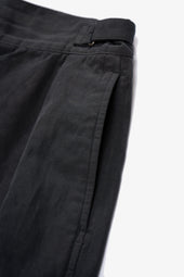 LW - C x KAPTAIN SUNSHINE COTTON LINEN SHORT - CHARCOAL