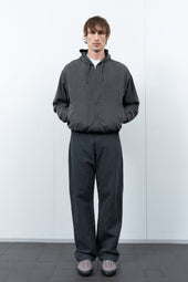 LW - C x KAPTAIN SUNSHINE SILK ZIP JACKET - FADED BLACK