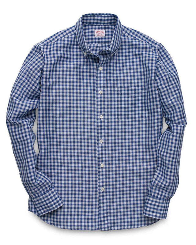 Lynn Cotton/Linen Check (Blue)