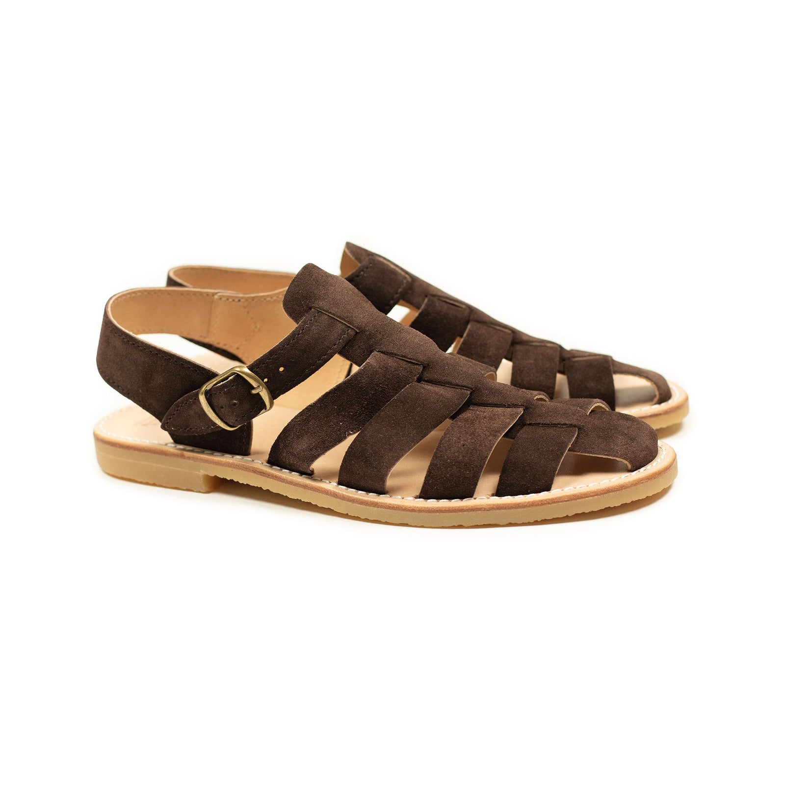 Exclusive Jerome Sandals In Brown Suede With Gum Sole