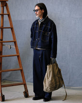 Type I Denim Trucker Jacket Slanted Shoulder