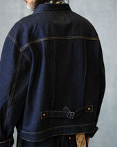 Type I Denim Trucker Jacket Slanted Shoulder